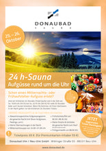 Lade das Bild in den Galerie-Viewer, Ticket für Veranstaltung: 24 Stunden Sauna (25. - 26.10.2025)
